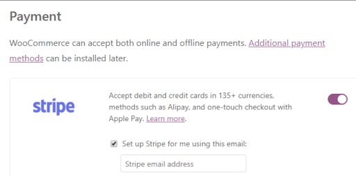 Stripe payments