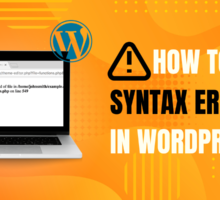 syntax errors in WordPress