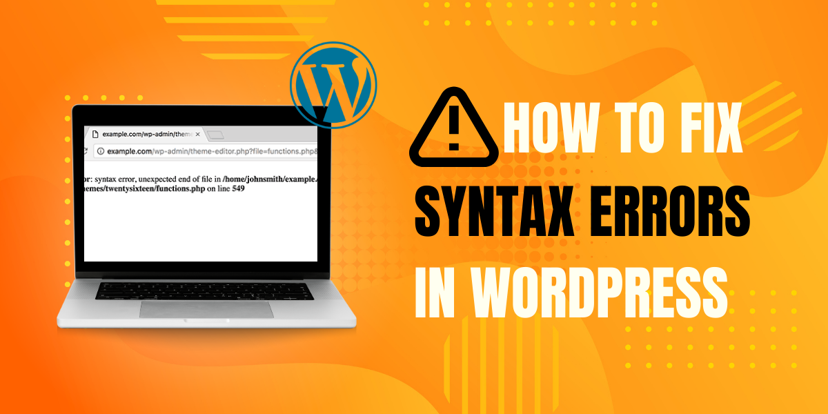 syntax errors in WordPress